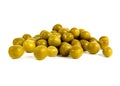 Tinned green peas isolated Royalty Free Stock Photo