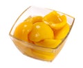 Tinned peach compote