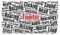 Tinnitus word cloud concept