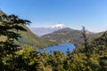 Tinquilco Lake with Villarica Volcano at the background