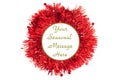 Tinsel border red green Royalty Free Stock Photo