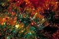Tinsel and Christmas lights