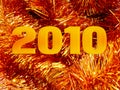 Tinsel for a fur-tree New year 2010 Royalty Free Stock Photo