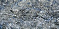 Tinsel in silvery blue lights, abstract sparkling Christmas background Royalty Free Stock Photo