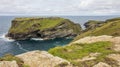 Tintagel Castle - Beautiful view of the mountains and the sea