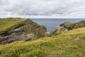 Tintagel Castle - Beautiful view of the mountains and the sea