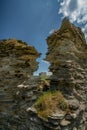 Tintagel Castle Ruin in South Cornwall, United Kingdom, Great Britain Royalty Free Stock Photo