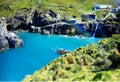 Tintagel Castle, Waterfall, Cornwall, England, UK Royalty Free Stock Photo