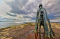 Tintagel, Cornwall, UK - April 10 2018: The King Arthur statue G