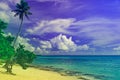 Tinted fantastic landscape caribbean coast