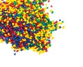 Tinted plastic granulate Royalty Free Stock Photo
