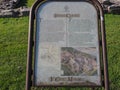 Tintern Abbey (Abaty Tyndyrn) inner court sign in Tintern Royalty Free Stock Photo