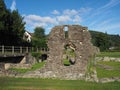 Tintern Abbey (Abaty Tyndyrn) inner court in Tintern Royalty Free Stock Photo