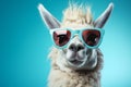 Tiny adorable llama alpaca portrait Royalty Free Stock Photo