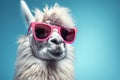Tiny adorable llama alpaca portrait Royalty Free Stock Photo