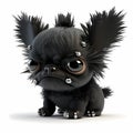 Tiny Angry Monster Dog. Generative AI Royalty Free Stock Photo