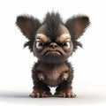 Tiny Angry Monster Dog. Generative AI Royalty Free Stock Photo
