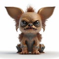 Tiny Angry Monster Dog. Generative AI Royalty Free Stock Photo