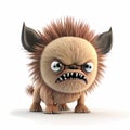 Tiny Angry Monster Dog. Generative AI Royalty Free Stock Photo