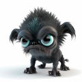 Tiny Angry Monster Dog. Generative AI Royalty Free Stock Photo