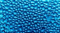 The Tiny azure water droplets suspended in space. Royalty Free Stock Photo