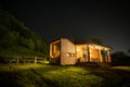 Tiny barnhouse in the night