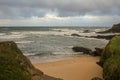 a tiny beach in the Cantabrian coast in Galicia, Spain Royalty Free Stock Photo