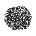 Tiny black& white dots dark circle object