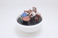 Miniature Coffee Shop Scene With a Figures Royalty Free Stock Photo