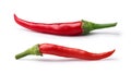 Tiny chili peppers, clipping paths