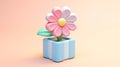 Tiny Cute 3D Flower: Delicate Miniature Botanical Charm