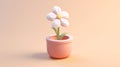 Tiny Cute 3D Flower: Delicate Miniature Botanical Charm