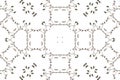 Tiny dainty dandelion floral detail symmetrical square design