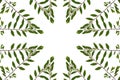 Tiny dainty leaves symmetrical design pattern