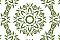 Tiny dainty leaves symmetrical octogonal design pattern