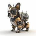Tiny Dog Security Robot. Generative AI Royalty Free Stock Photo
