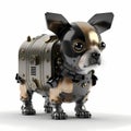 Tiny Dog Security Robot. Generative AI Royalty Free Stock Photo