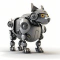 Tiny Dog Security Robot. Generative AI Royalty Free Stock Photo