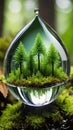 Tiny Ecosystem.A breathtaking close-up of a miniature ecosystem. Royalty Free Stock Photo