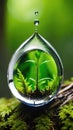 Tiny Ecosystem.A breathtaking close-up of a miniature ecosystem. Royalty Free Stock Photo