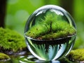 Tiny Ecosystem.A breathtaking close-up of a miniature ecosystem. Royalty Free Stock Photo