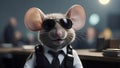 Tiny Enforcer: Witness the Adventures of a Bold and Fearless Mouse in Blue