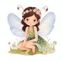 Tiny fairy silhouette Royalty Free Stock Photo