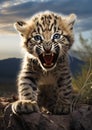 Tiny Fierce Warrior: A Leopard Cub\'s Epic Battle for Survival