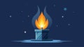 Tiny flame burning in a furnace fueled by natural gas and providing warmth on a cold winter night.. Vector illustration. Royalty Free Stock Photo