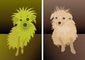 Tiny funny dog caricature cartoon