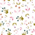 Tiny Garden Floral Geometric Collection Repeat Pattern Vector Print
