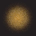 Tiny golden brass scrap particles. Royalty Free Stock Photo