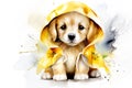 Tiny Golden Charm: A Little Retriever Royalty Free Stock Photo