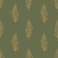 Tiny golden leaf seamless pattern cloth design